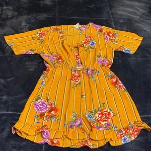Yellow Floral Romper